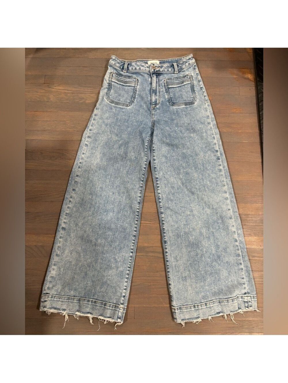 867. Ceros SCW2234 High Rise Wide Leg Jeans Light Wash